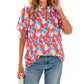📢📢50% OFF !! ⏰Women's Summer Floral Top with Puff Sleeves