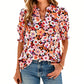 📢📢50% OFF !! ⏰Women's Summer Floral Top with Puff Sleeves