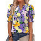 📢📢50% OFF !! ⏰Women's Summer Floral Top with Puff Sleeves