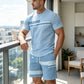 📢📢50% OFF !! ⏰Men's T-Shirt & Shorts 2-Piece Set