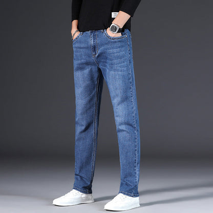 📢📢50% OFF !! ⏰Men's elastic high waist straight leg jeans