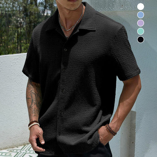 📢📢50% OFF !! ⏰Men's Textured Button Front Shirt