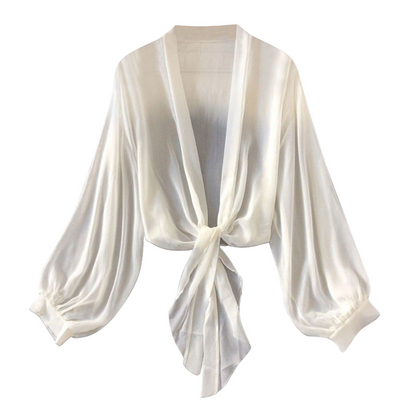 📢📢50% OFF !! ⏰Women's Lightweight Chiffon Tie-Front Cardigan