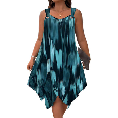📢📢50% OFF !! ⏰Elegant Gradient Print Sleeveless Dress
