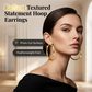 📢📢50% OFF !! ⏰Women’s Minimalist Textured Hoop Earrings Statement Round Jewelry