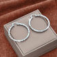 📢📢50% OFF !! ⏰Women’s Minimalist Textured Hoop Earrings Statement Round Jewelry