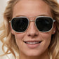 📢📢50% OFF !! ⏰Geometric Frame Double Beam Polarized Sunglasses