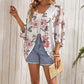 📢📢50% OFF !! ⏰Women's Floral Print Loose Fit Cover Up Top