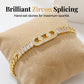 📢📢50% OFF !! ⏰Women's Gold-Tone Cubic Zirconia Chain Bracelet