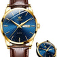 Biaotic@Men's Simple Watch with Day and Date, Stainless Steel Analog Quartz Watches for Men, Classic Luminous Hands Men's Dress Watches, Black/White/Blue Dial