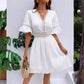 📢📢50% OFF !! ⏰Chic V-Neck Dress with Lace Cutout Details