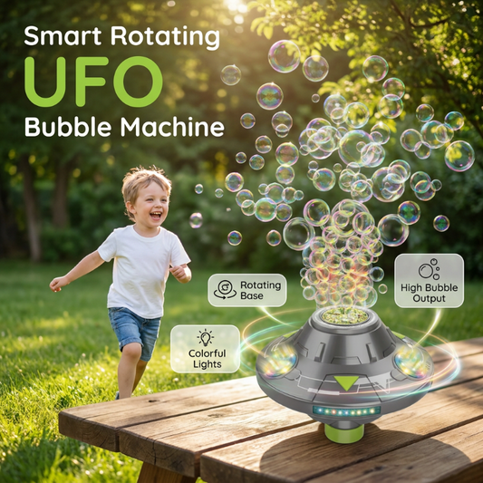 📢📢40% OFF !! ⏰Smart Rotating UFO Bubble Machine