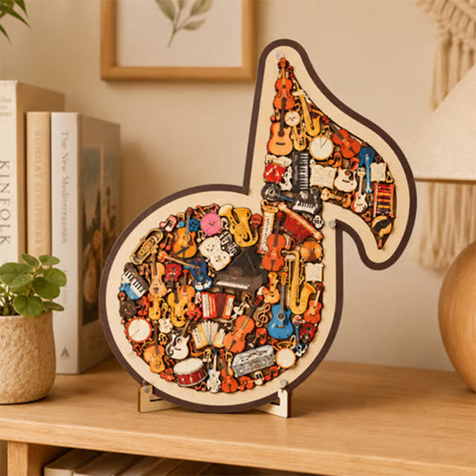 📢📢50% OFF !! ⏰Wooden Musical Note Jigsaw Puzzle