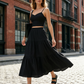 📢📢40% OFF !! ⏰High Waist A-Line Skirt and Cami Top Set