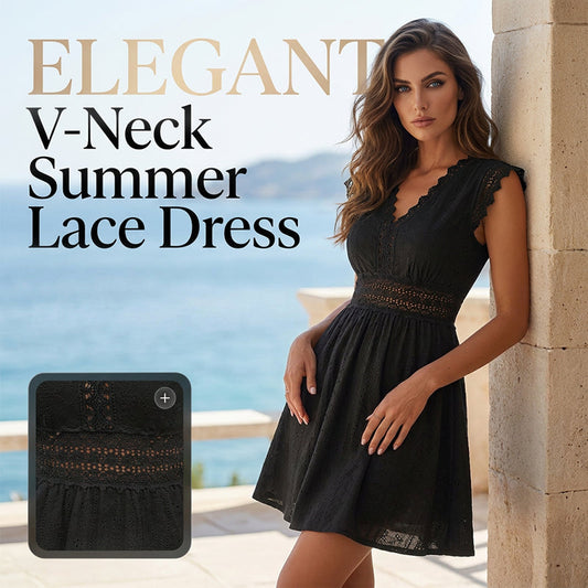 📢📢50% OFF !! ⏰Elegant Lace V-Neck Summer Dress