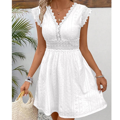 📢📢50% OFF !! ⏰Elegant Lace V-Neck Summer Dress