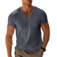 Men's V Neck Henley Shirt