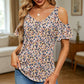 📢📢50% OFF !! ⏰Women's Printed Cold Shoulder V-Neck Top