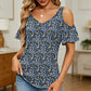 📢📢50% OFF !! ⏰Women's Printed Cold Shoulder V-Neck Top