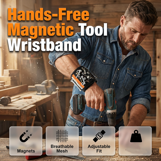 📢📢50% OFF !! ⏰Adjustable Magnetic Tool Holder Wristband