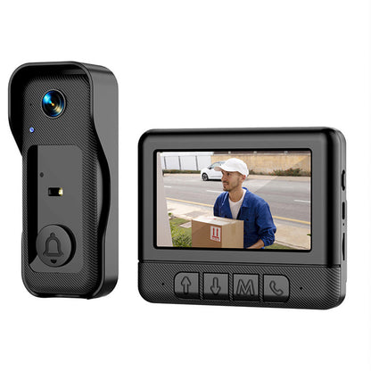 Wireless Smart Video Doorbell with Display Screen