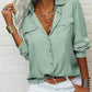 📢📢50% OFF !! ⏰Women's Solid Lapel Long Sleeves Button-Down Shirt