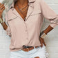 📢📢50% OFF !! ⏰Women's Solid Lapel Long Sleeves Button-Down Shirt
