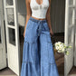 📢📢50% OFF !! ⏰Women's High Waist Wide Leg Denim Pants