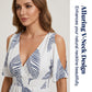 📢📢50% OFF !! ⏰Cold Shoulder Tropical Print Split Maxi Dress