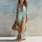 📢📢40% OFF !! ⏰Women's Elegant Retro Print Maxi Dress