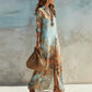 📢📢40% OFF !! ⏰Women's Elegant Retro Print Maxi Dress