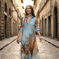 📢📢40% OFF !! ⏰Women's Elegant Retro Print Maxi Dress