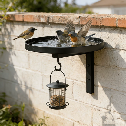📢📢50% OFF !! ⏰Wall-Mounted Metal Bird Bath Basin