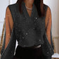 📢📢50% OFF !! ⏰V-Neck Breathable Sheer Long Sleeve Top