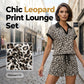 📢📢50% OFF !! ⏰Women's Leopard Print Chic Top & Shorts Set