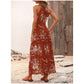 📢📢50% OFF !! ⏰Floral Print Split Halter Dress