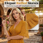 Women's V-Neck Ruffle Dress