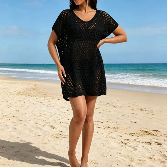 📢📢50% OFF !! ⏰Women‘s Hollow Out Beach Cover Up Crewneck