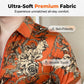 Men's Vintage Floral Print Zip-Up Top