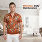 Men's Vintage Floral Print Zip-Up Top