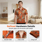 Men's Vintage Floral Print Zip-Up Top