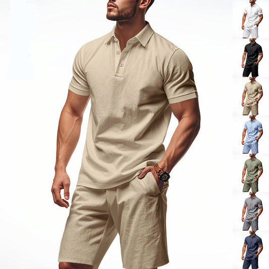 📢📢40% OFF !! ⏰Men's Casual Top & Shorts 2-Piece Set