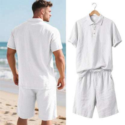 📢📢40% OFF !! ⏰Men's Casual Top & Shorts 2-Piece Set