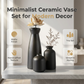 📢📢35% OFF !! ⏰Ceramic Vase Set of 3 Decorative Pieces