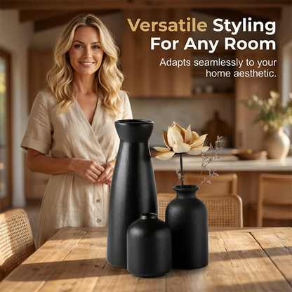 📢📢35% OFF !! ⏰Ceramic Vase Set of 3 Decorative Pieces