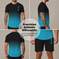 Men's 3D Gradient T-Shirt and Shorts Set Casual Summer 2-Piece Outfit