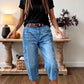 📢📢35% OFF !! ⏰Women's Casual Stretchy Cropped Denim Pants