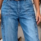 📢📢35% OFF !! ⏰Women's Casual Stretchy Cropped Denim Pants
