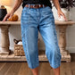 📢📢35% OFF !! ⏰Women's Casual Stretchy Cropped Denim Pants