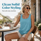 📢📢50% OFF !! ⏰Women's Summer Sleeveless Tank Top Solid Color T-Shirt